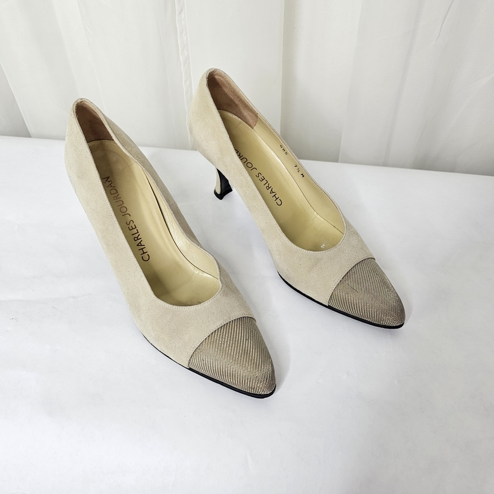 Charles Jourdan Beige Women's Heels